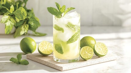 Refreshing cocktail and mocktail recipes sunlit kitchen drink ideas with mint and lime vibrant juices and sodas