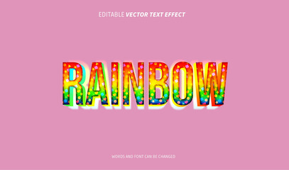 rainbow editable text effect