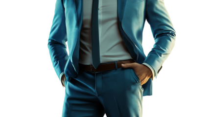 Luxury brand representative, sleek formal outfit, high-end business look, isolated PNG