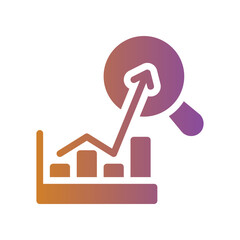 investment flat gradient icon