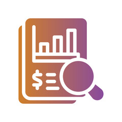 investment flat gradient icon