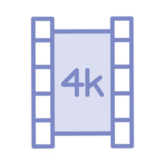 Video Resolution Glass duotone line icon, vector, pixel perfect, illustrator file 
