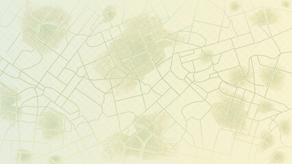 Abstract map background. Colorful zone on map. Streets and roads. City top view from above. Editable vector illustration