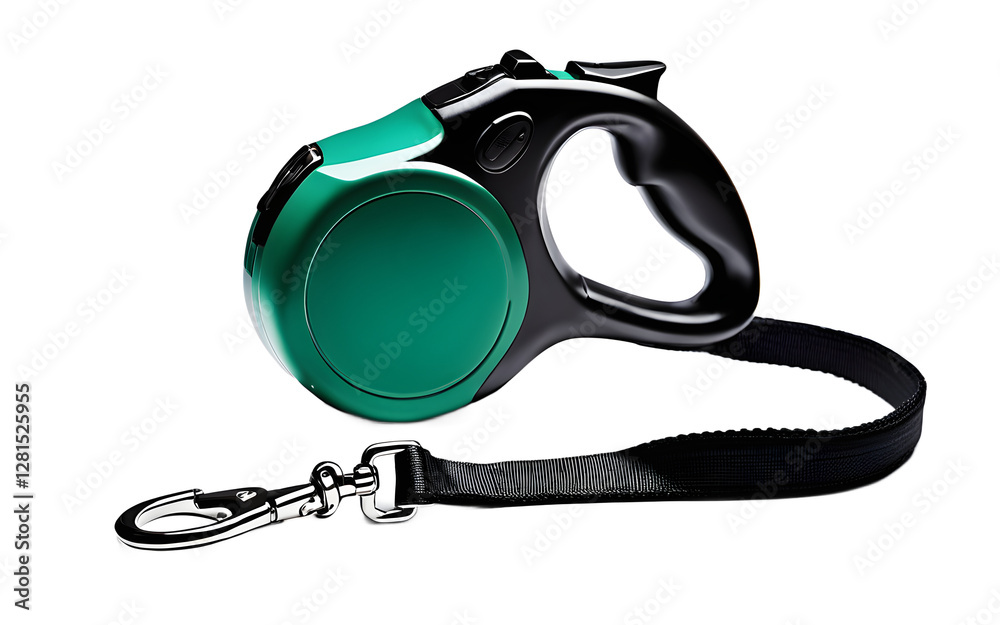Aufkleber a stylish dog leash with a padded handle, isolated on a empty plain background