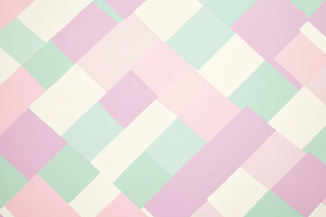 Illustration of a trendy retro checkerboard pattern in pastel pink, mint green, and soft lavender. The vintage inspired color palette and bold geometric design make it both playful and stylish,