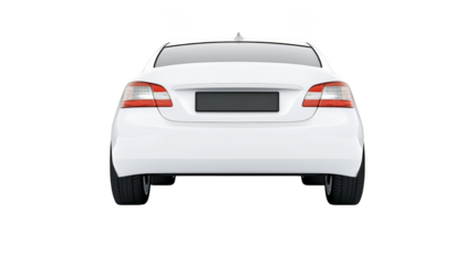 Striking white car with bold black tail design, modern automotive masterpiece sleek