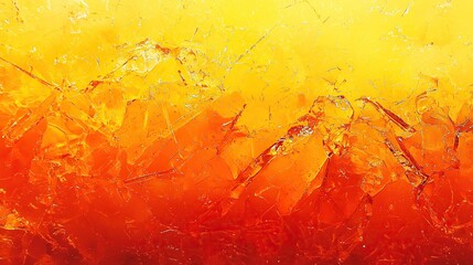 Fiery abstract texture with blend of orange and yellow hues reminiscent of molten glass heated stone