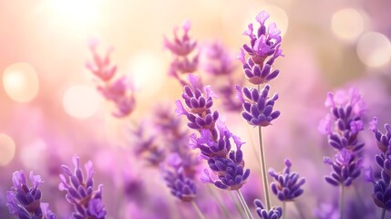A soft-focus macro of lavender flowers with a dreamy bokeh background.