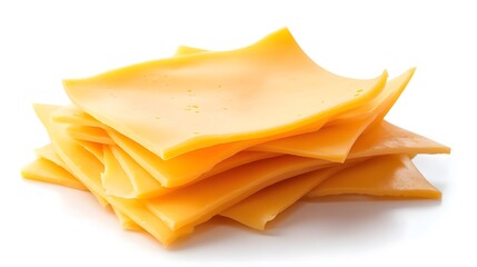 Naklejka premium stack sliced cheddar cheese