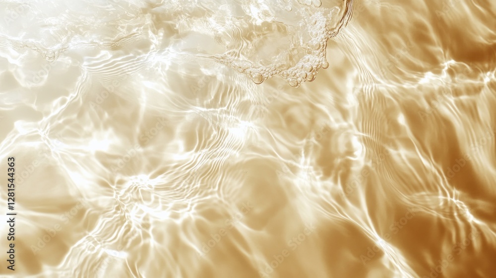 Poster Shimmering golden light reflects off the water's surface, creating mesmerizing patterns that evoke the joy and warmth of summer. The vibrant hues blend in a captivating display.