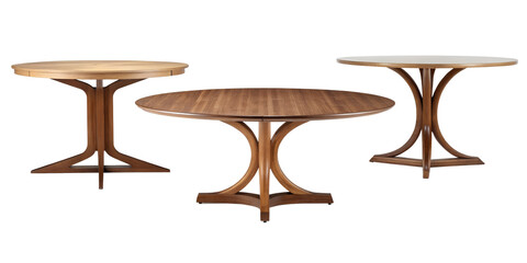 Mid-century modern wood dining table, stylish dining room furniture, Cut Out