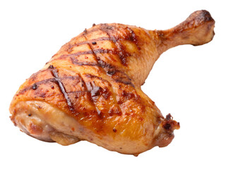 roasted chicken on a white background