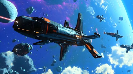 Obraz premium interstellar travel hub