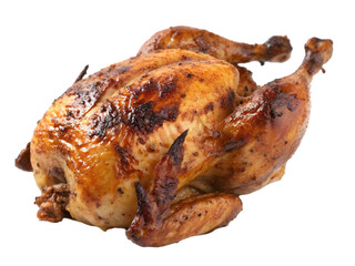 roasted chicken on a white background