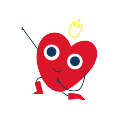 Happy heart with a crown, feeling like a king.