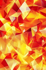 Obraz premium Illustration of jagged triangles in contrasting shades of red, orange, and yellow, creating an energetic and dynamic pattern. The sharp edges and vibrant colors evoke feelings of intensity and