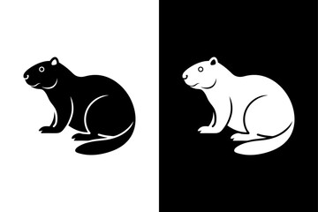 Beaver  icon vector on White Background ,Vector Art Illustration on white background.