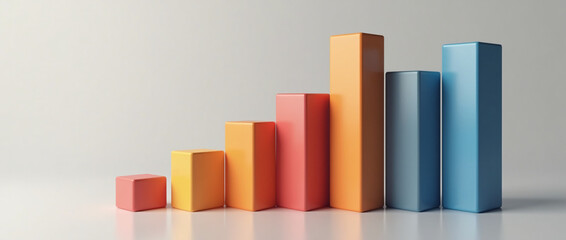 Professional 3D Bar Chart Visualization with Gradient Color Progression