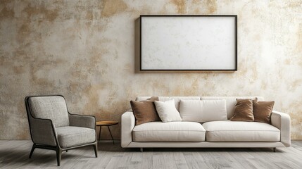 Modern Living Room Interior Design Mockup