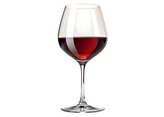 glass of red wine isolated