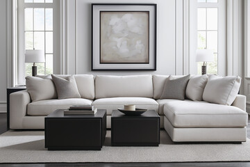 Modern Sectional Sofa in Elegant Living Room Setting