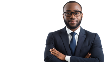 Mortgage advisor, professional yet friendly, smart formal wear, engaging business environment, clean background, isolated PNG