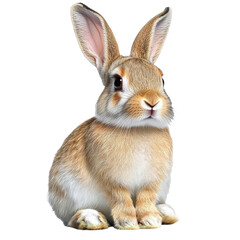 Obraz premium [Transparent Background PNG]Adorable Baby Rabbit Portrait
