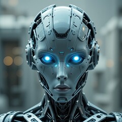 Fototapeta premium futuristic robot head