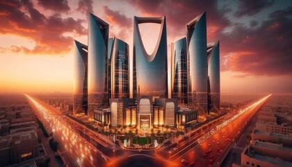 King Abdullah Financial Center in Riyadh Saudi Arabias capital