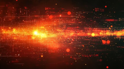 Obraz premium Digital technology abstract design with glowing tech lines, network connections, and data flow patterns