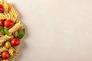 Delicious pasta dish featuring colorful cherry tomatoes and fres