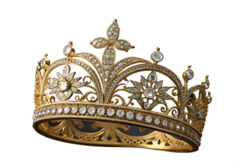 golden crown isolated on white