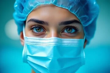 Focused Medical Professional Wearing Protective Gear