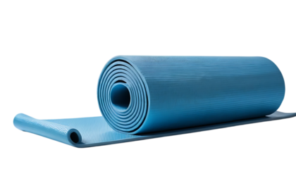 Rolled out yoga mat png