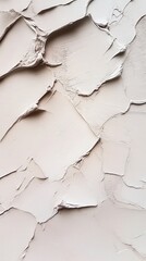 Exploring the intricate textures of a weathered plaster wall in soft beige tones