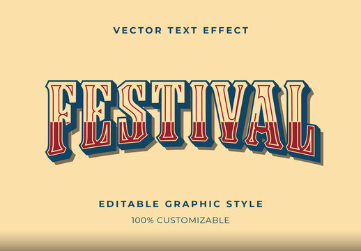Festival Vintage Western Text Effect