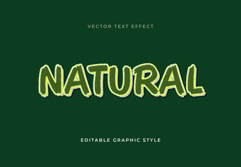 Dark Green Rustic Natural Organic Bold Text Effect
