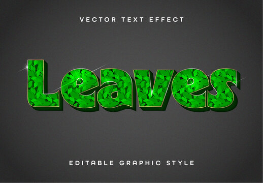 Green and Gray Leaves Nature Organic Text Effect