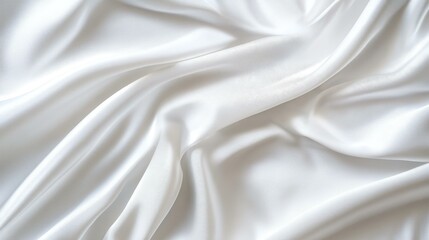 Obraz premium Elegant White Satin Fabric Texture