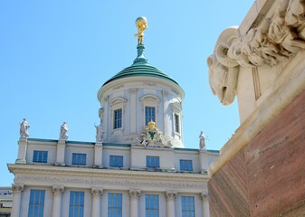 Potsdam, Germany - July 2 2015: Close-Up of Fortunaportal in Potsdam, Germany. Baroque Gateway with...