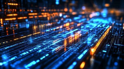Abstract Digital Circuit Board Illustration