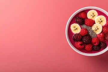 Vibrant bowl filled with fresh fruits, showcasing colorful berri