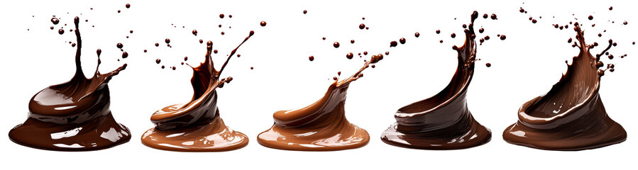 [Transparent Background PNG]Chocolate Splash Art and Design