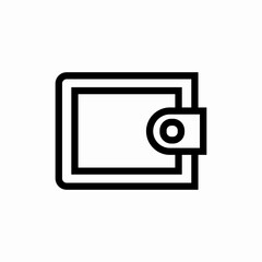 Wallet money storage icon vector sign
