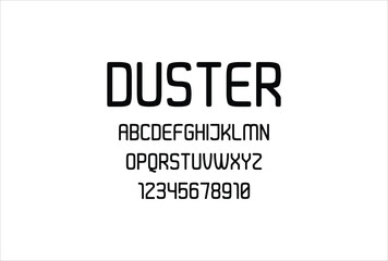 Obraz premium Duster AB font for logo and headline. Isolated vector typeset