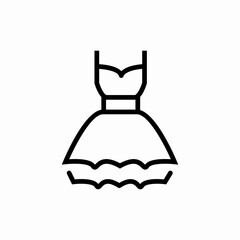 Dress fashion clothing icon vector sign