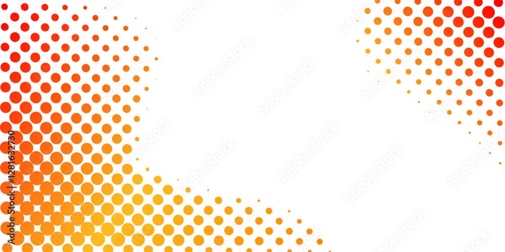 Poster vector background design with halftone effect. abstract gradient round dots.