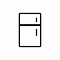 Refrigerator home appliance icon vector sign