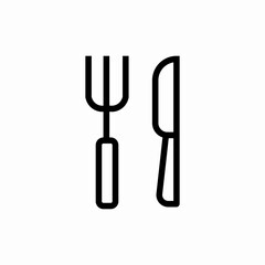 Fork and knife icon vector sign