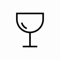 Wine glass drink icon vector sign